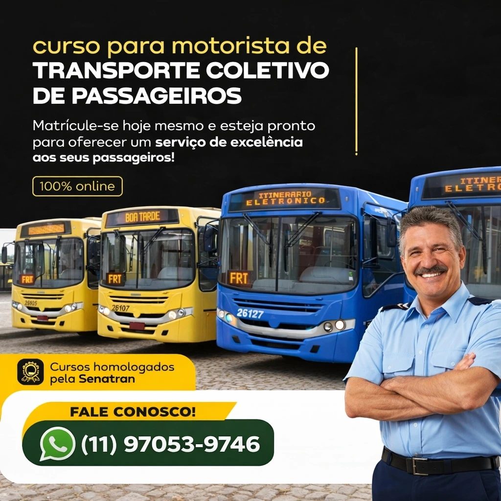 Capa quadrada do curso: transporte coletivo de passageiros
